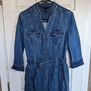 White house black market denim dress sz 4